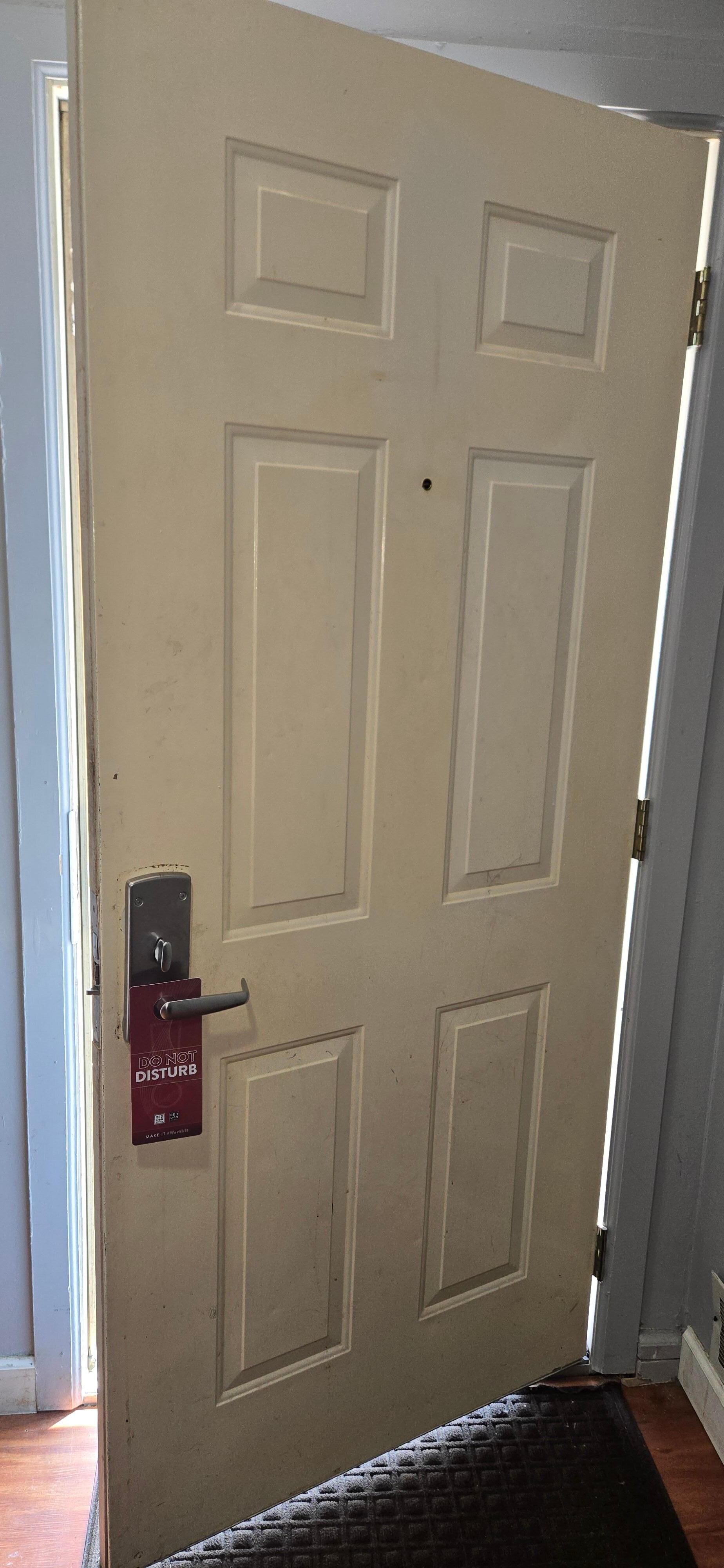Opened door and immediately smelled of cigarette smoke