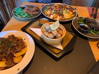 We shared the 5 small plates for £25. Excellent food and plenty of it.