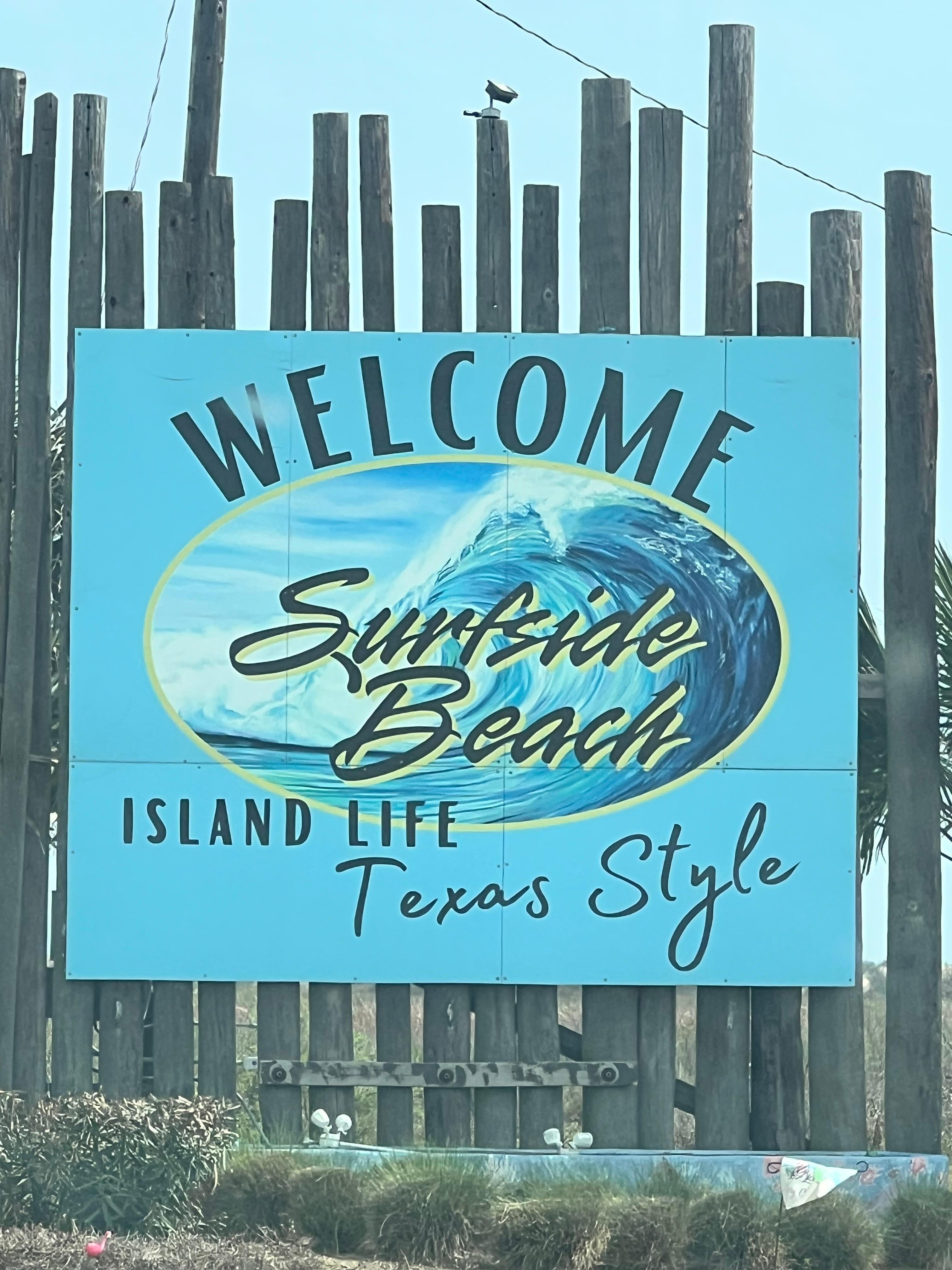 Welcome sign entering Surfside
