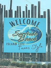 Welcome sign entering Surfside