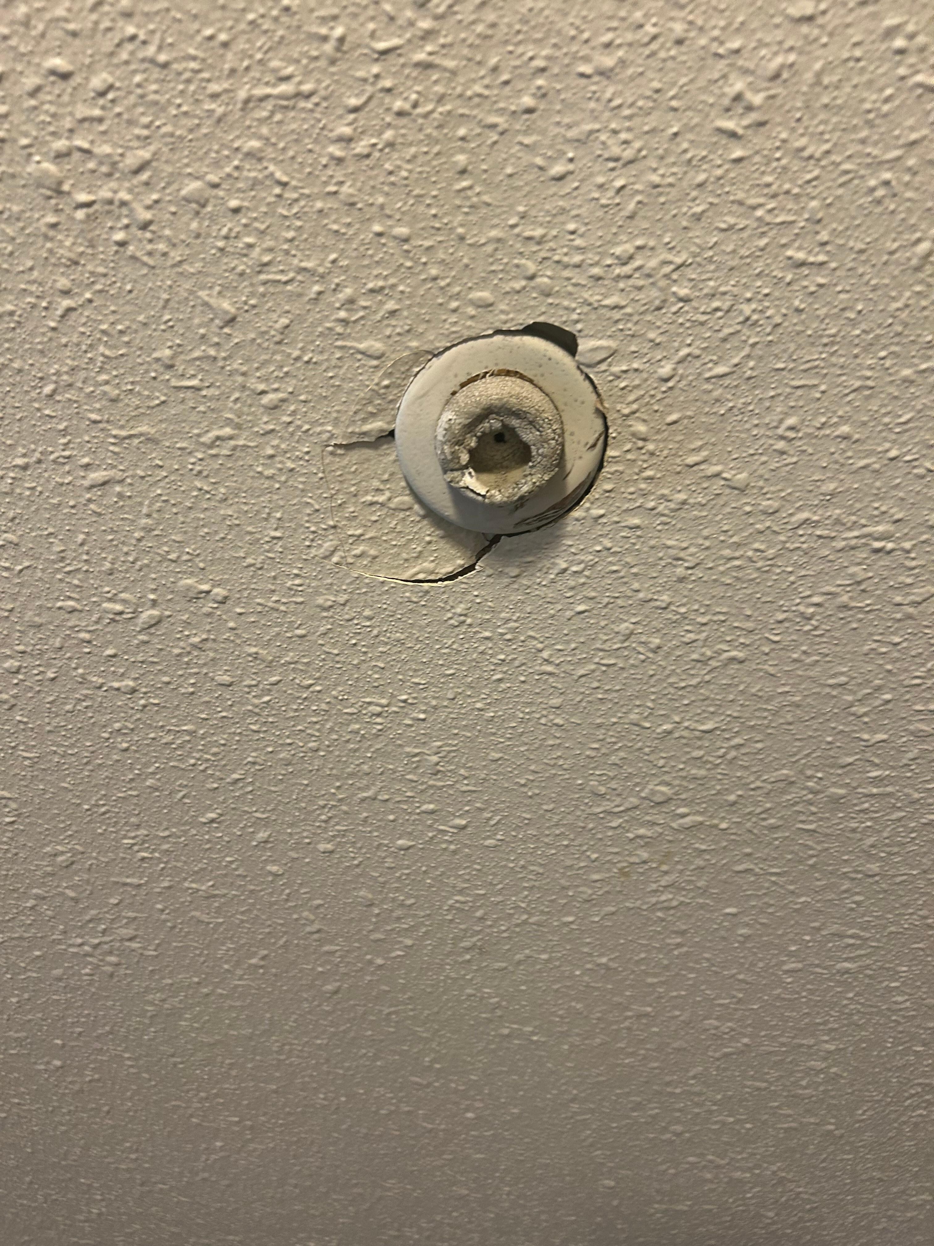 Wall behind door