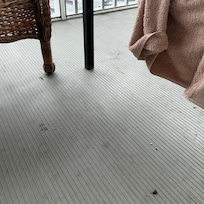 Dirty lanai floors.