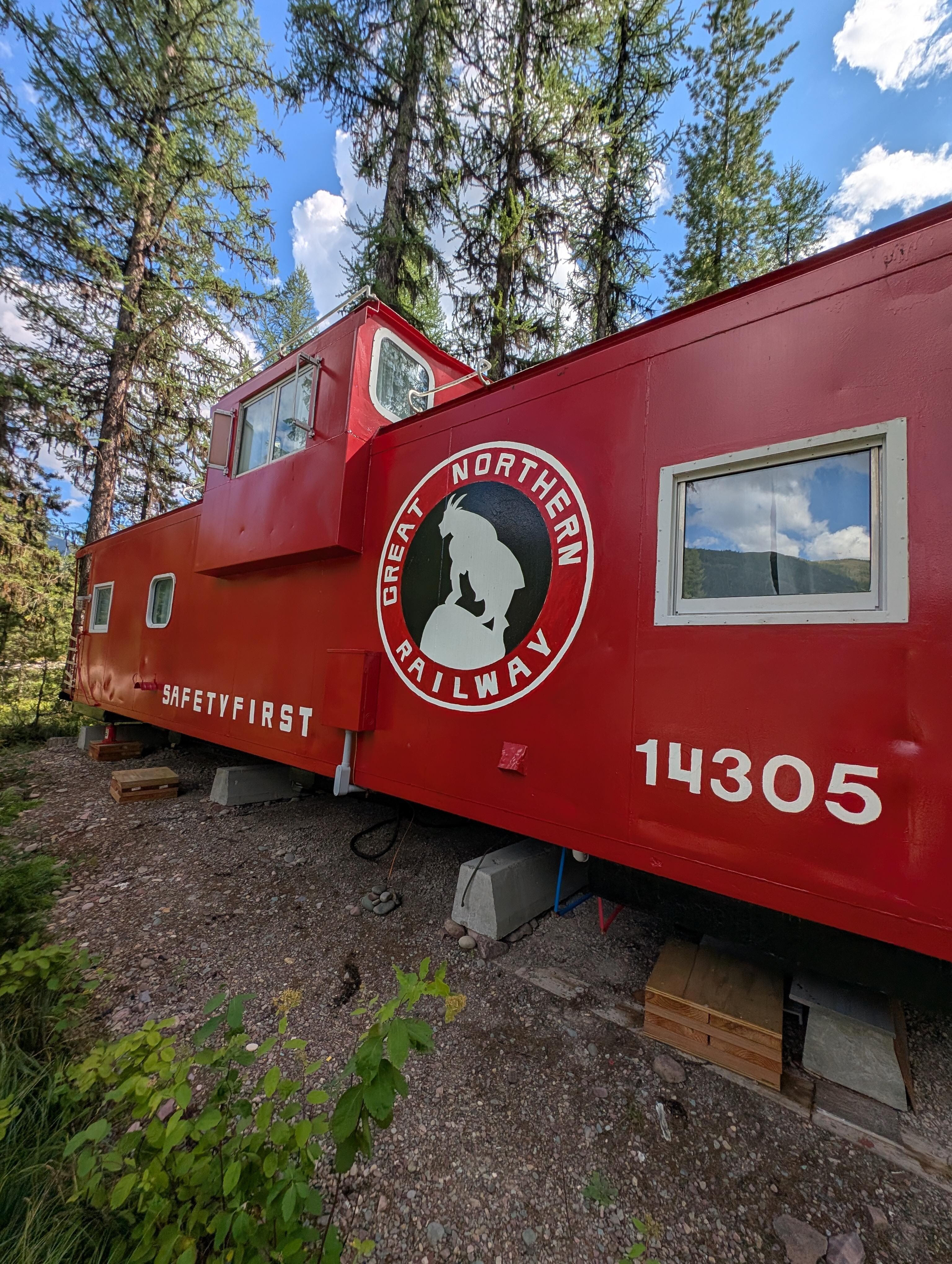 Left side of the caboose 