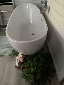 The tub on the bathing porch