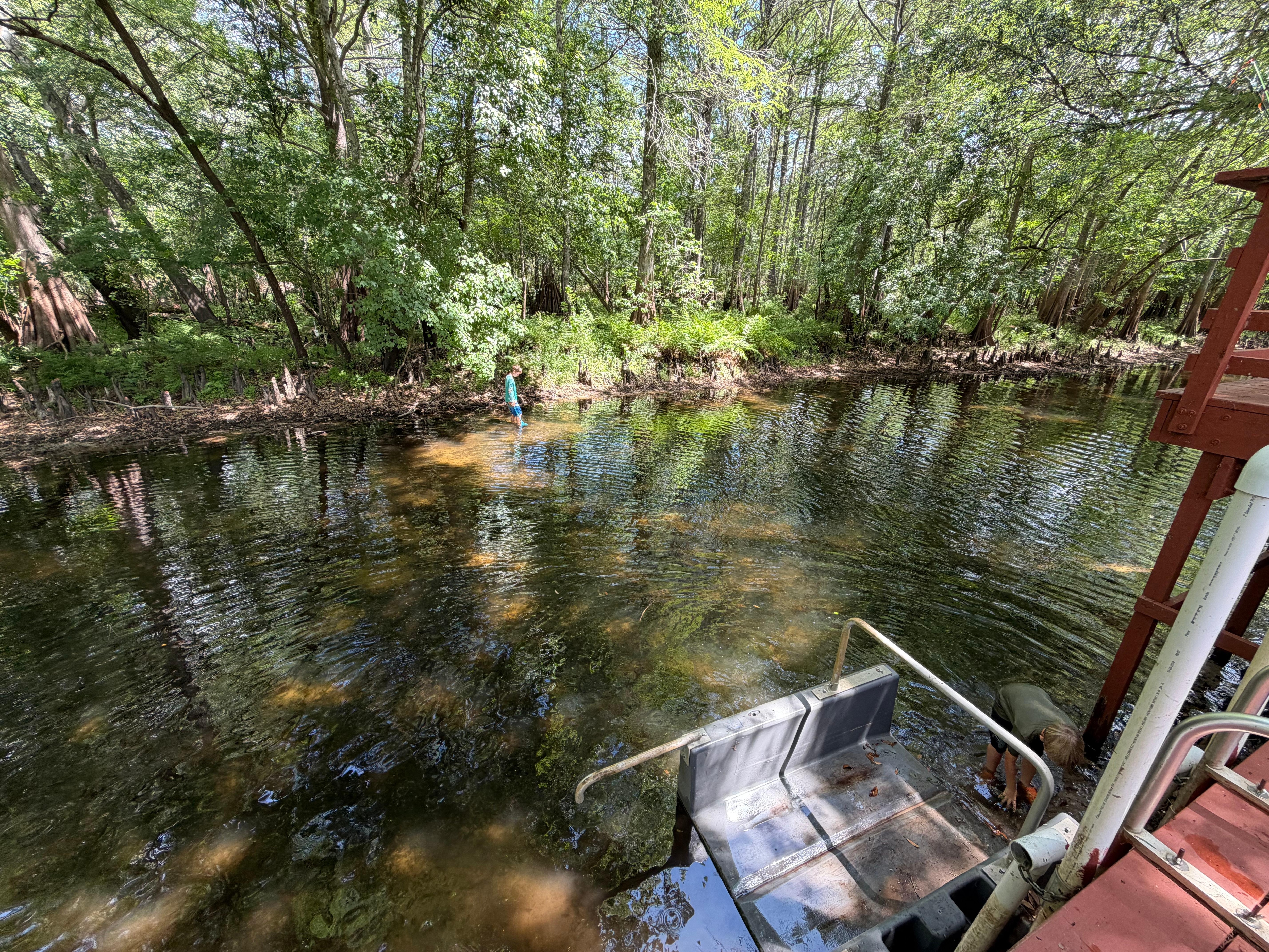 The water was pretty low during our stay which allowed the boys to explore without having to worry too much about them. 