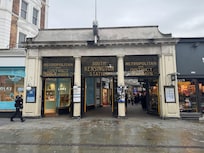 South Kensington station is across the street.