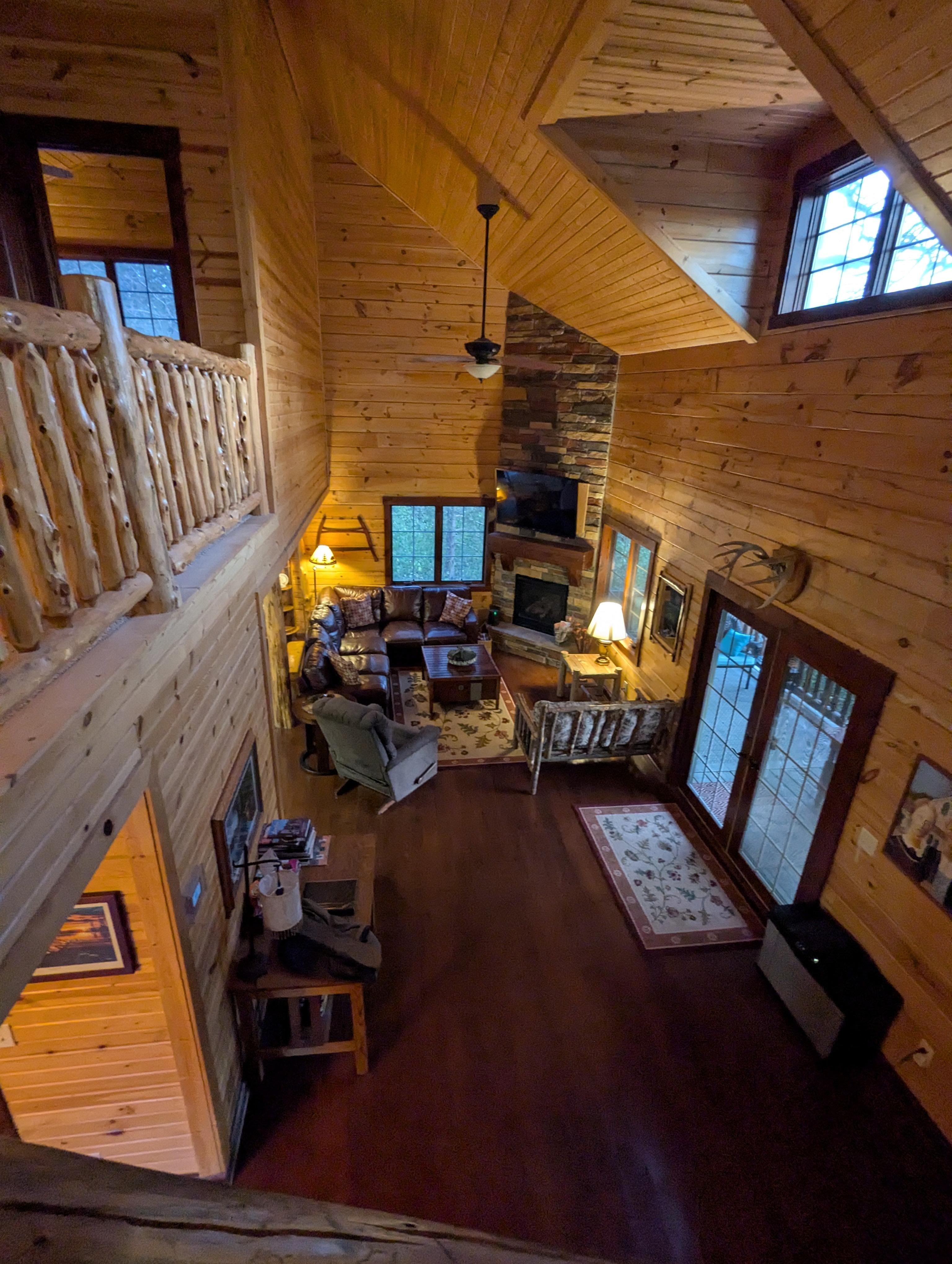 Overlooking living room.