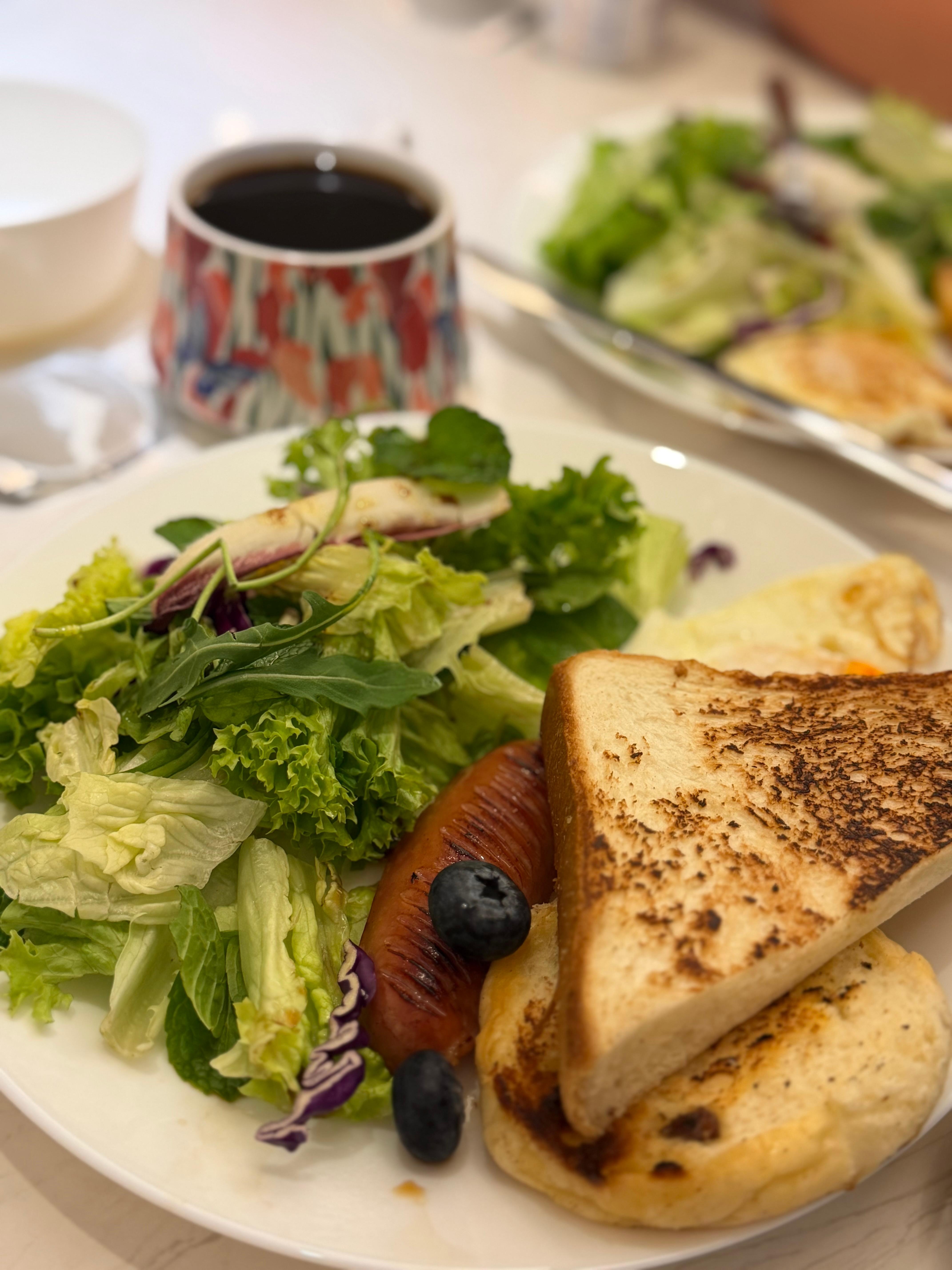 숙소에서 직접 요리한 브런치