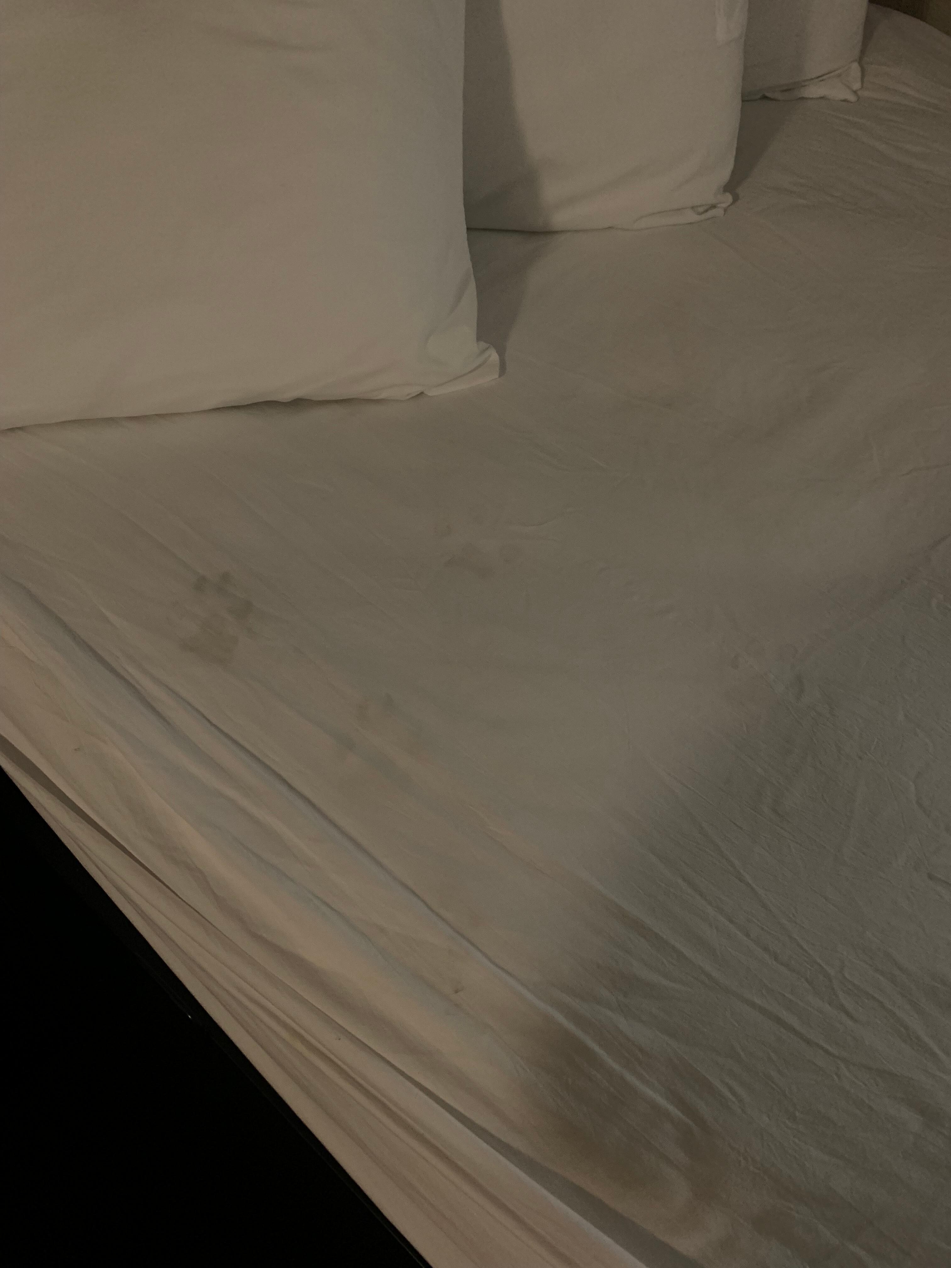 How the bed was made when I arrived 