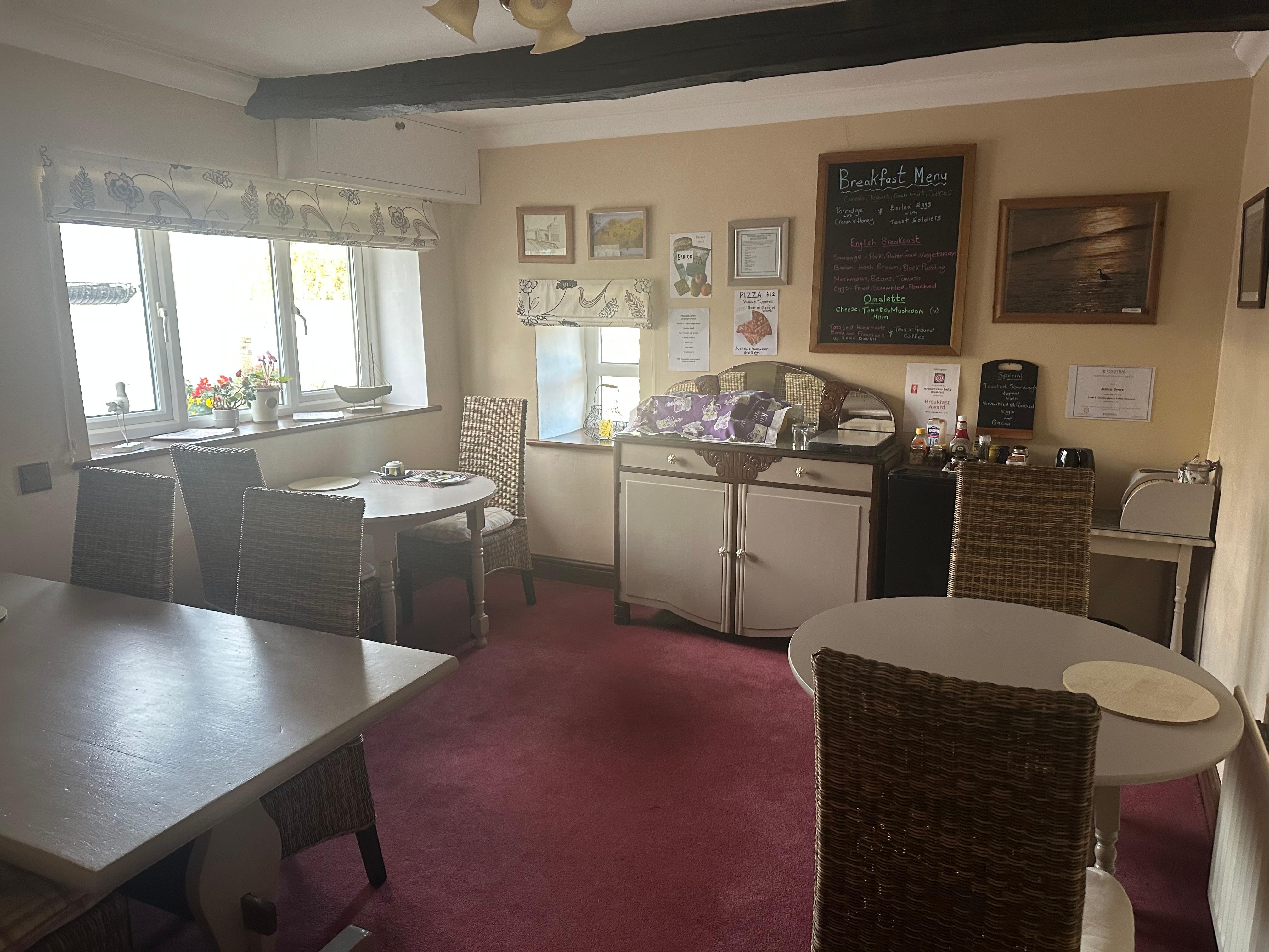 The breakfast room  downstairs