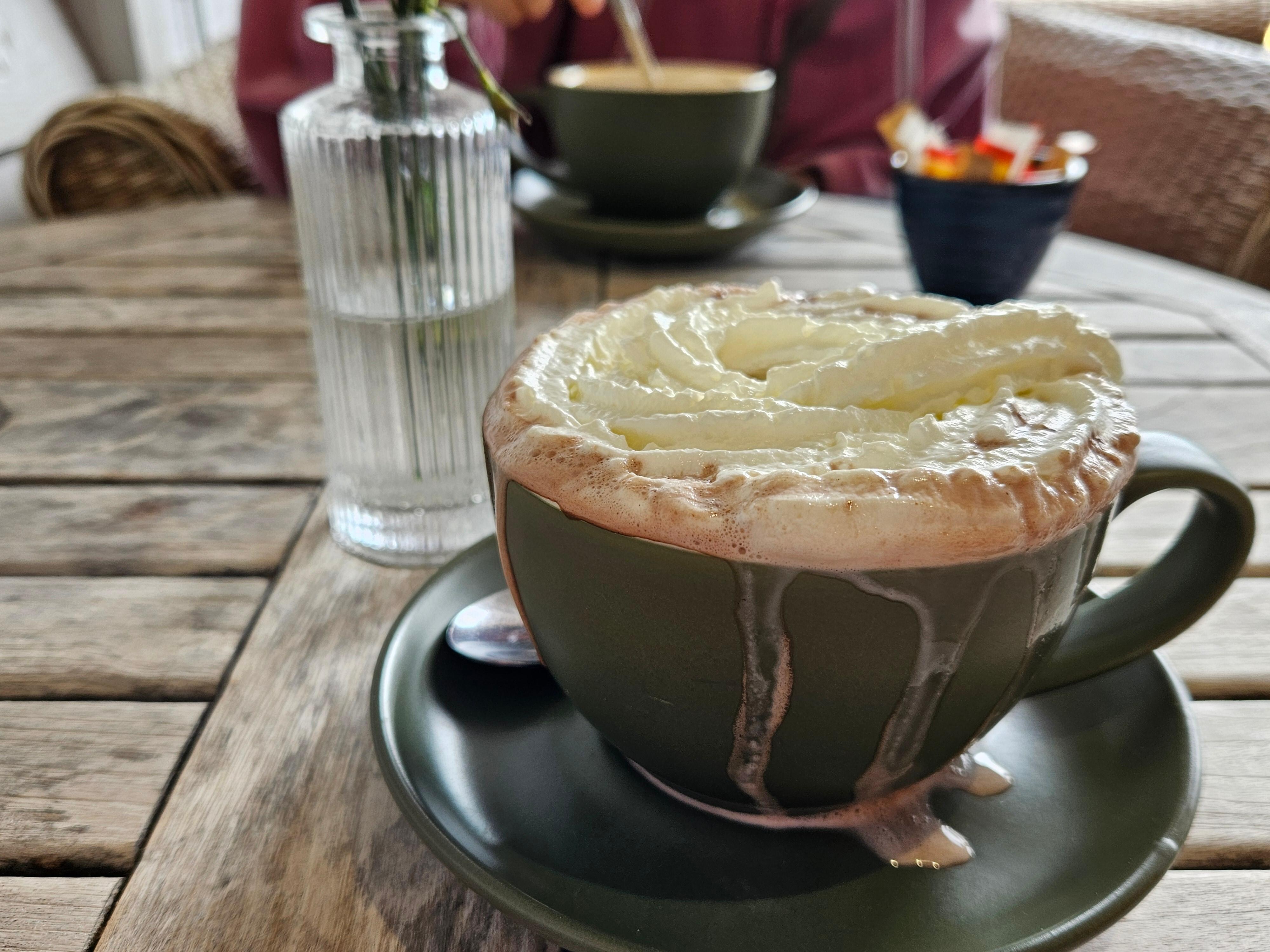 Hot drinks on the upper deck