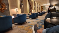 Hotel lounge area.