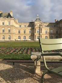 The castle at the Luxembourg park just close by