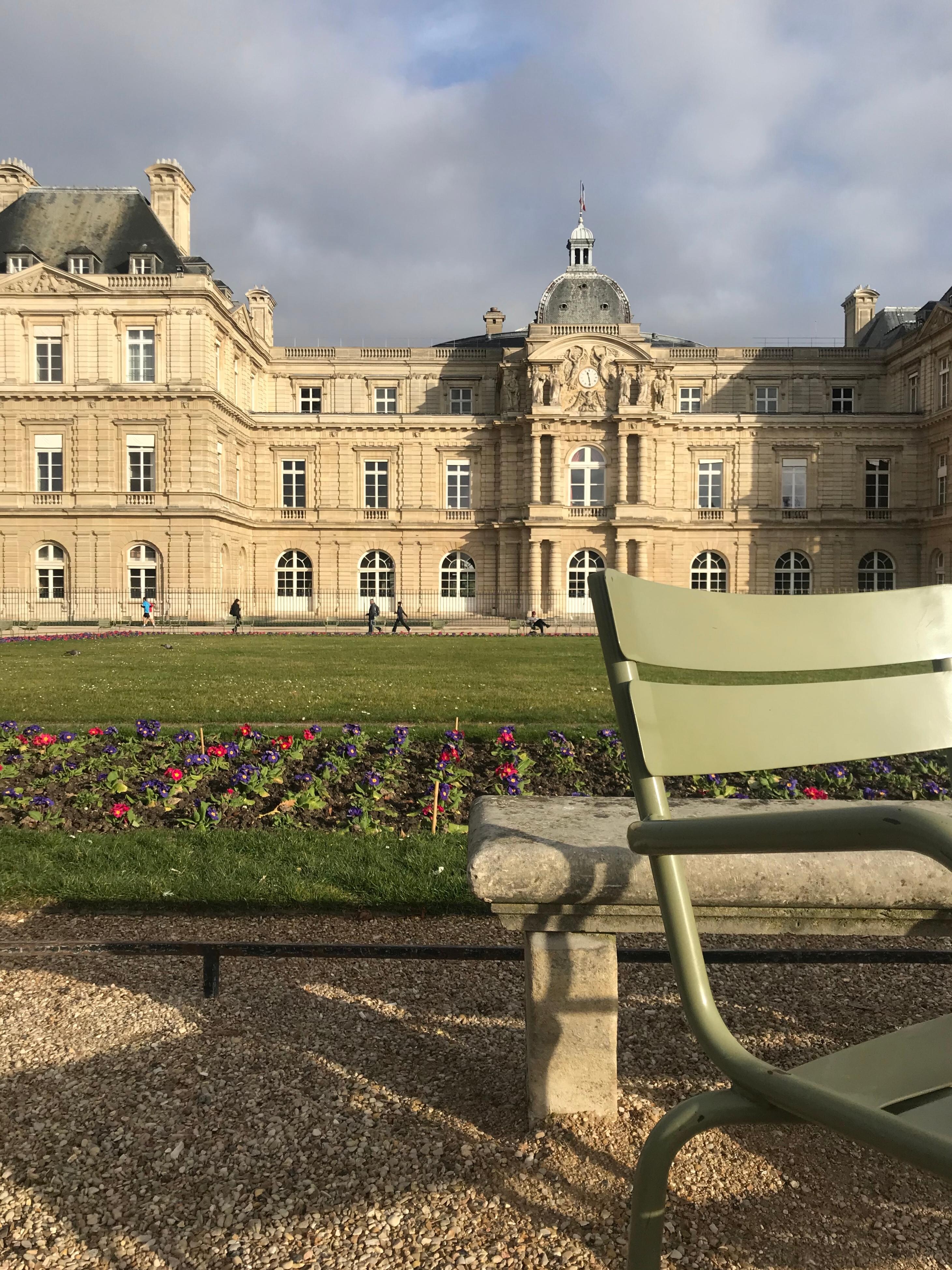 The castle at the Luxembourg park just close by