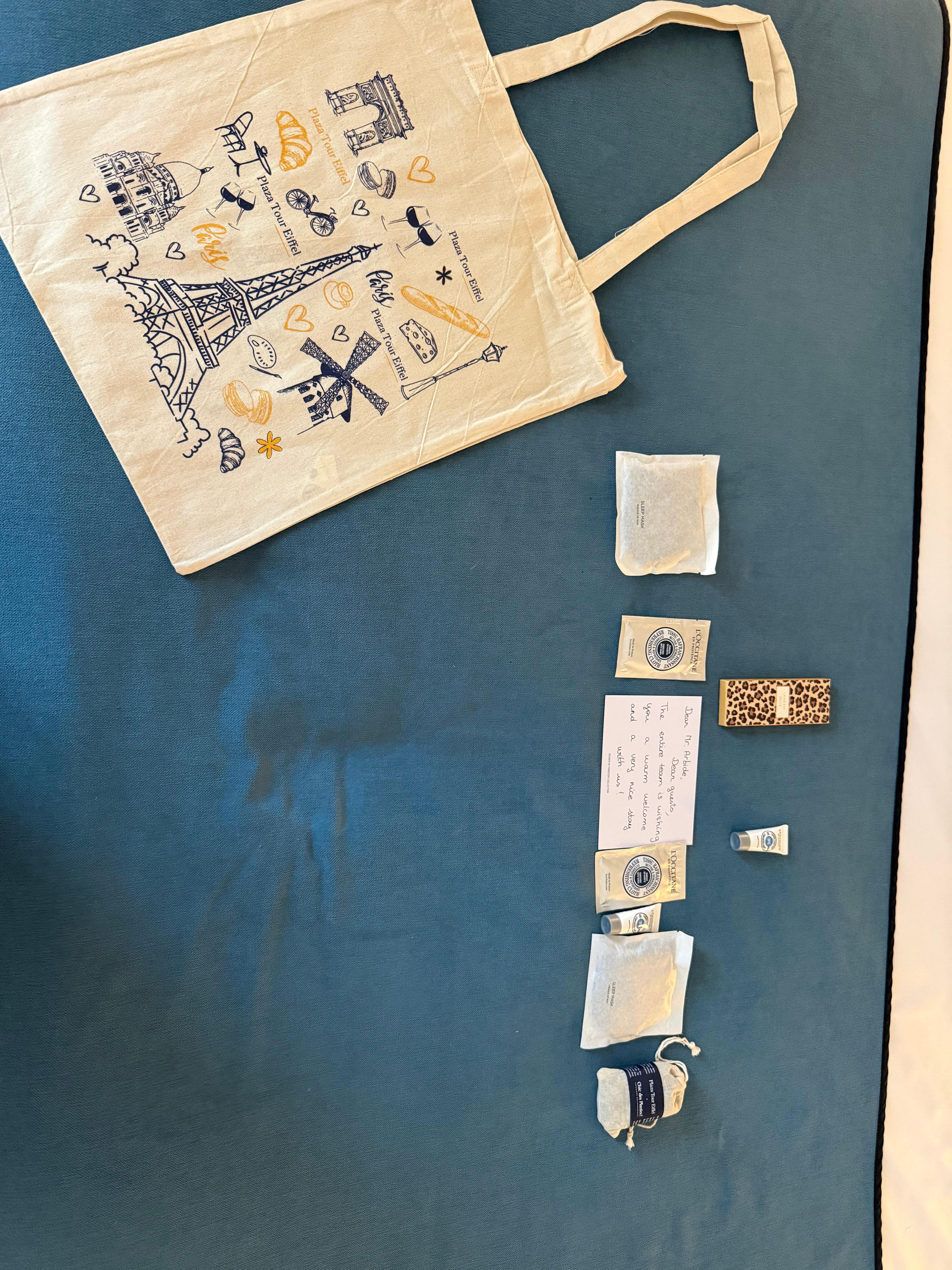 Welcome note and gift 