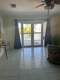 View from dining area