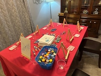 A large table is something we always look for when booking our trips. No need to leave when you can enjoy a night in.