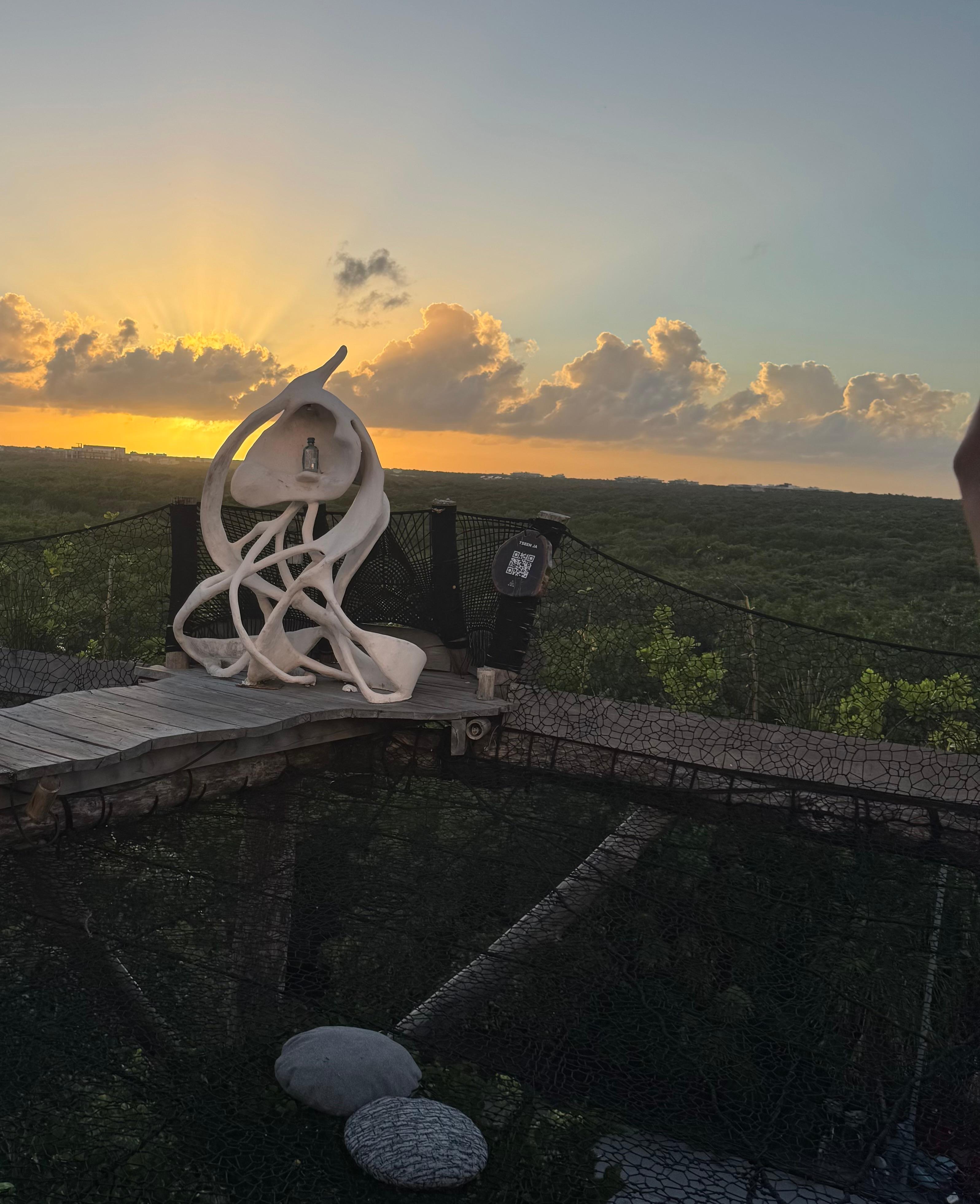 Sunset ceremony. 