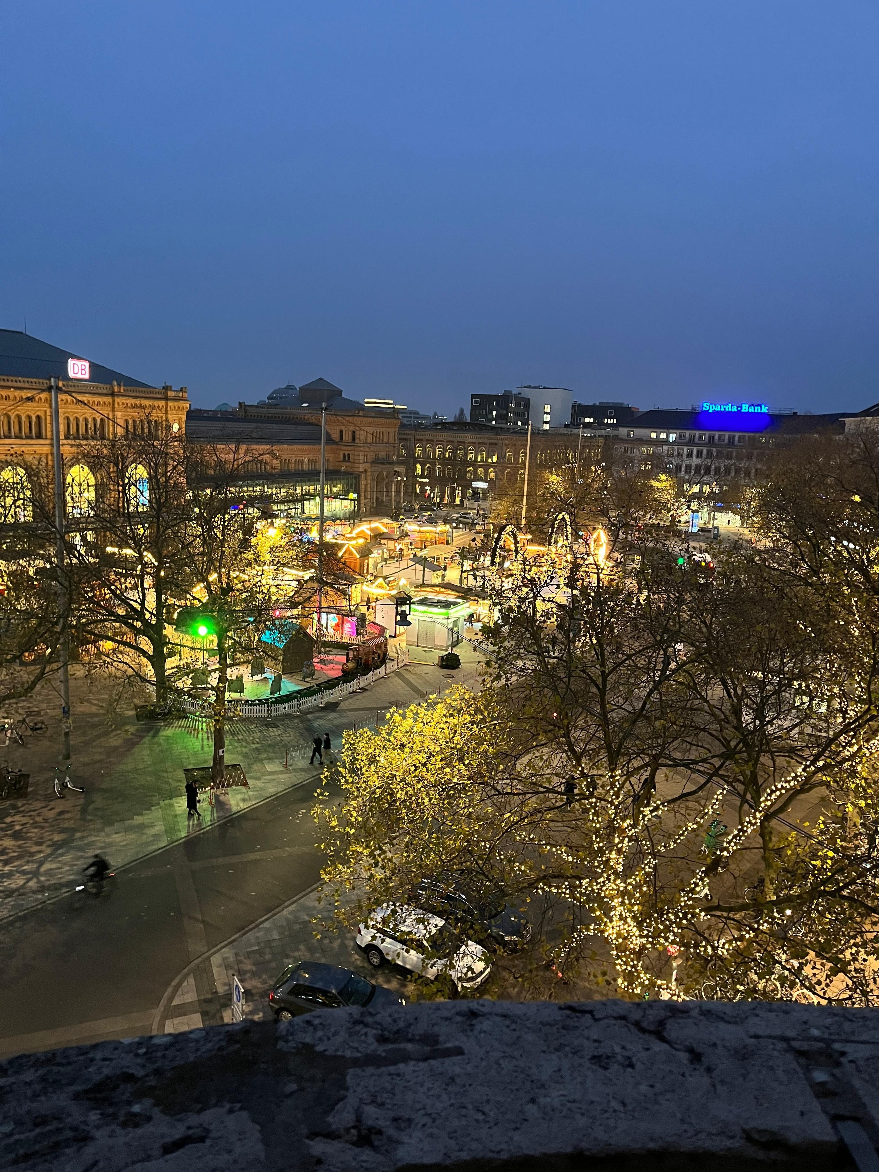 Christmas Market - view from the window