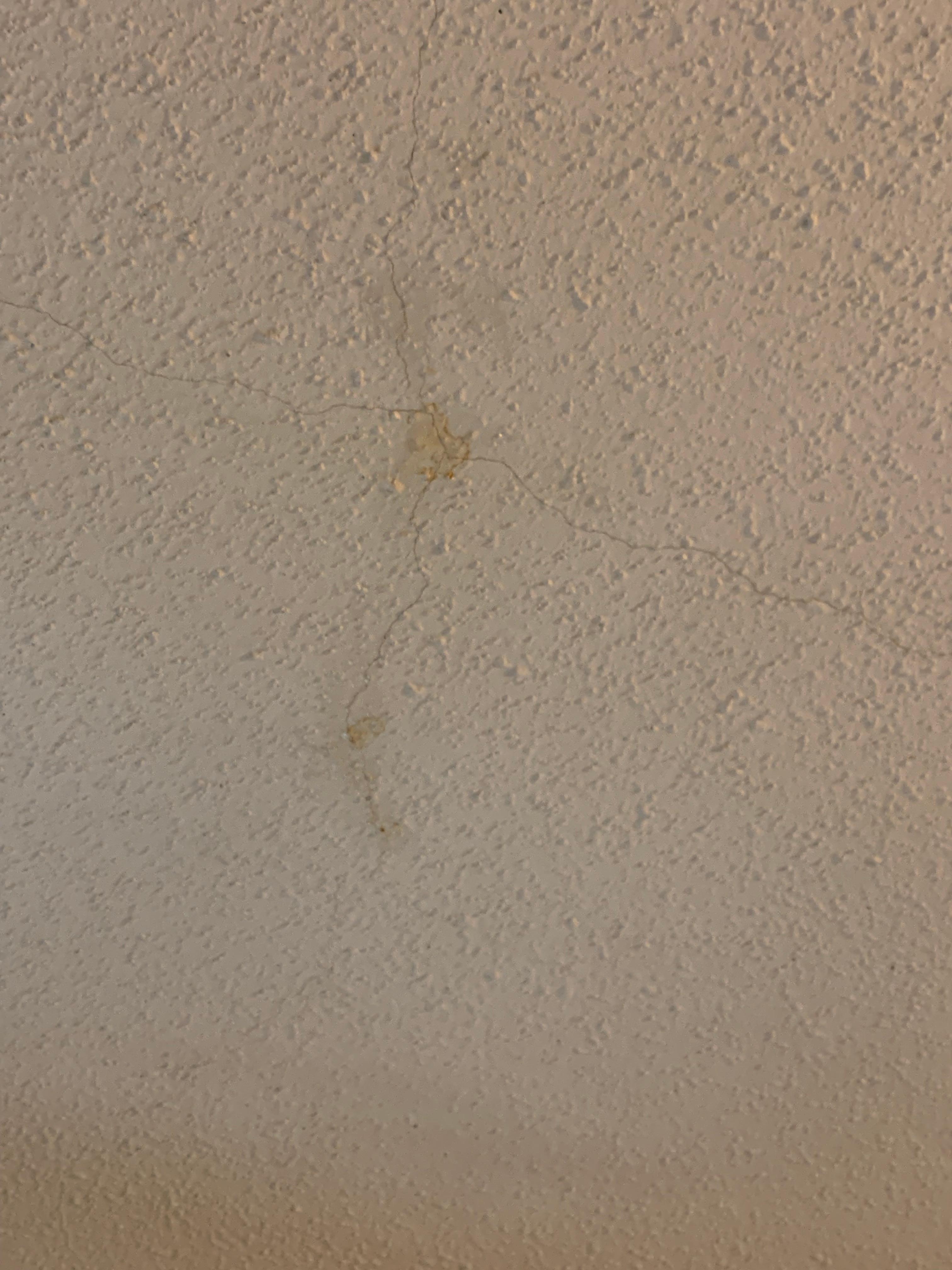 Cracked and leaking ceiling 