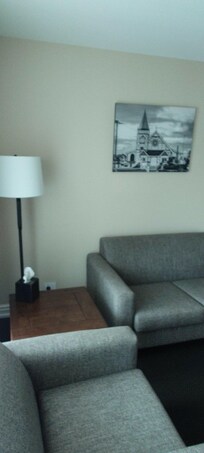 Lounge inside the door to the left