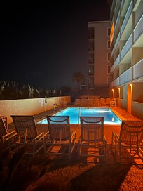 pool from beach access walkway