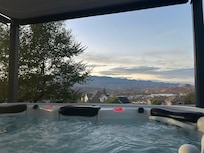 View from hot tub!