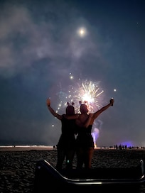 Fireworks on the beach
