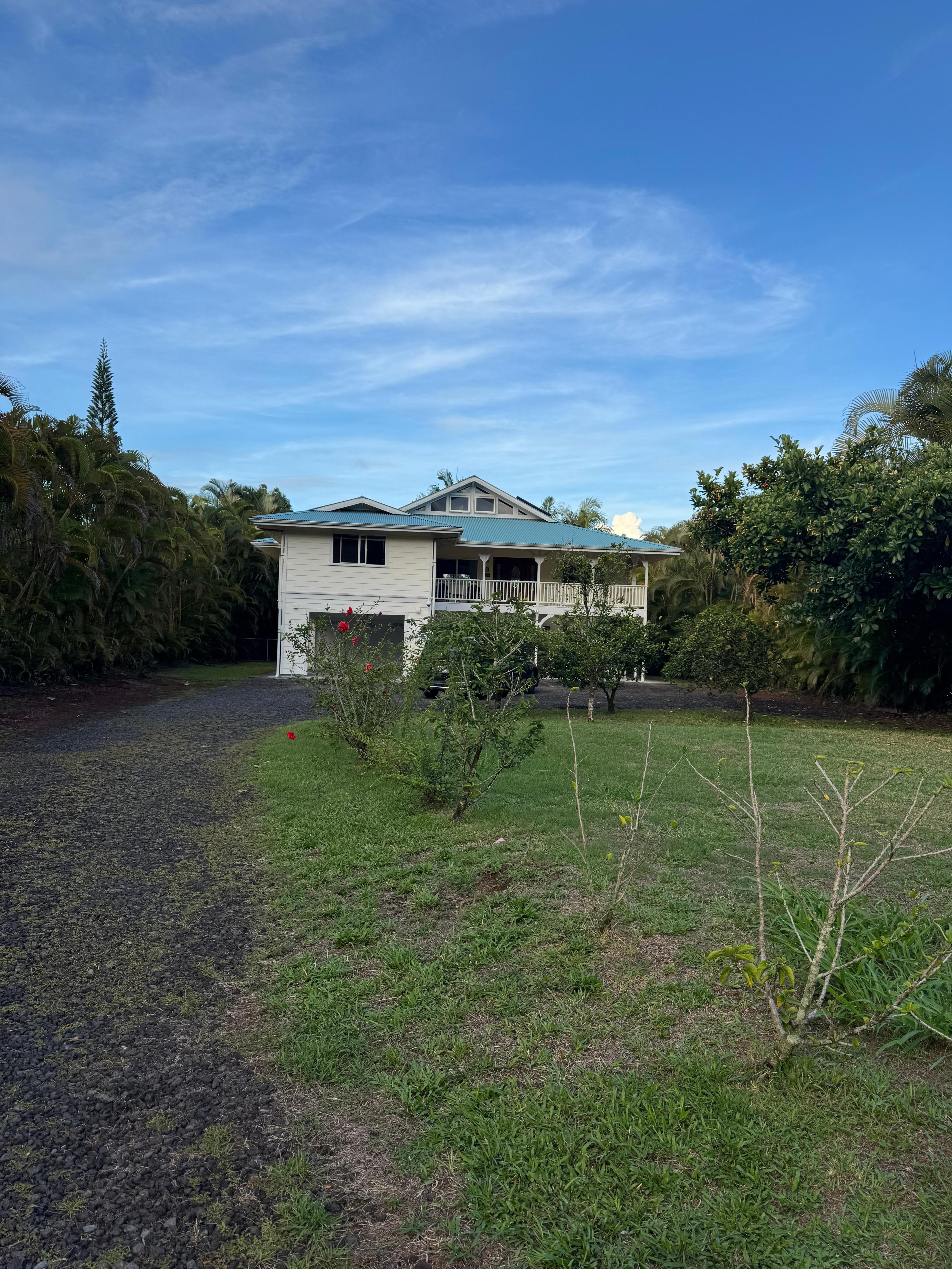 Front of house and front yard. 