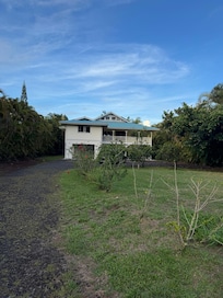 Front of house and front yard.