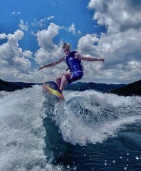 Surfing in the mountains on Jocassee.