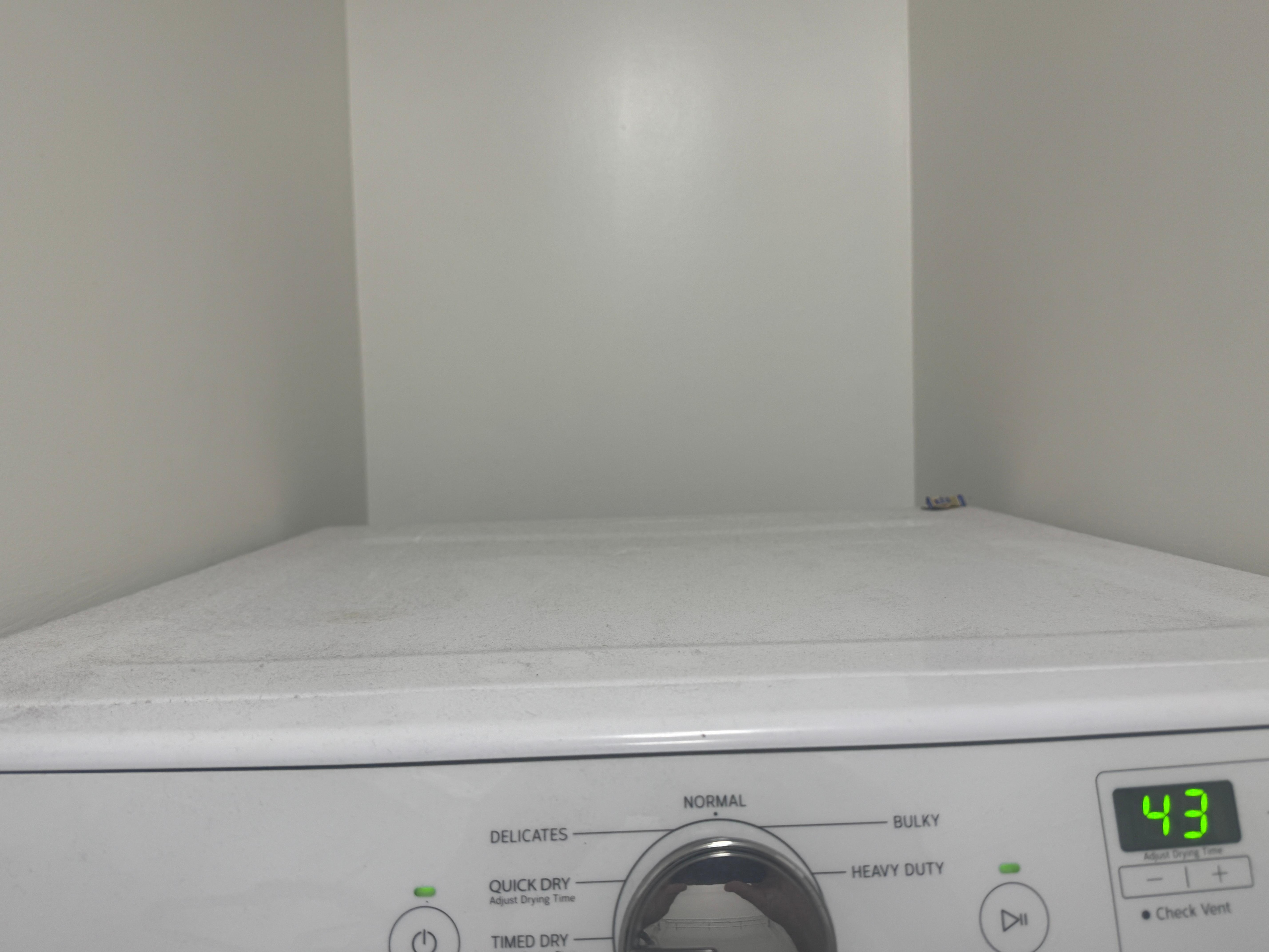 Top of dryer (dust)