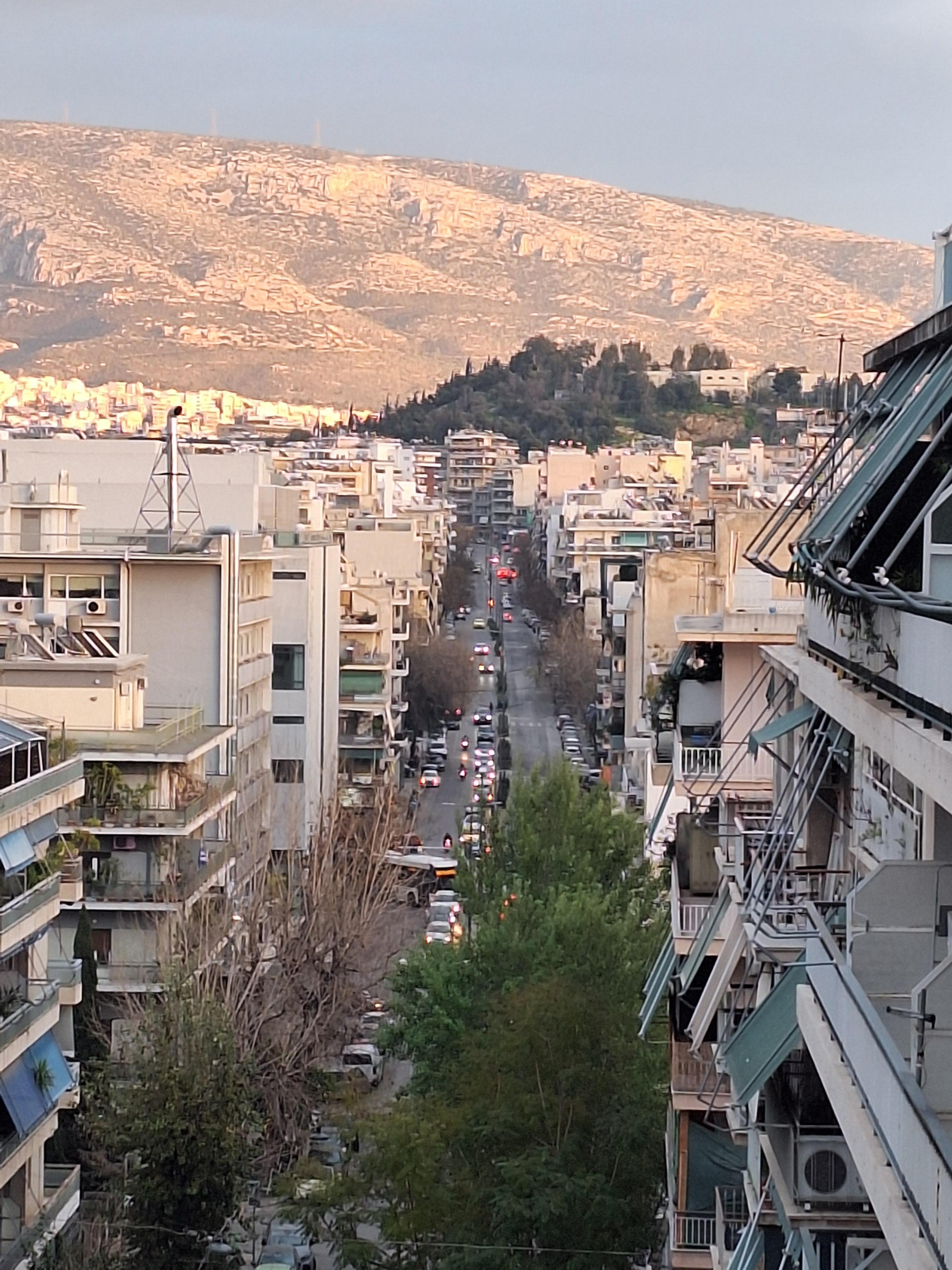 View of the street from balcony