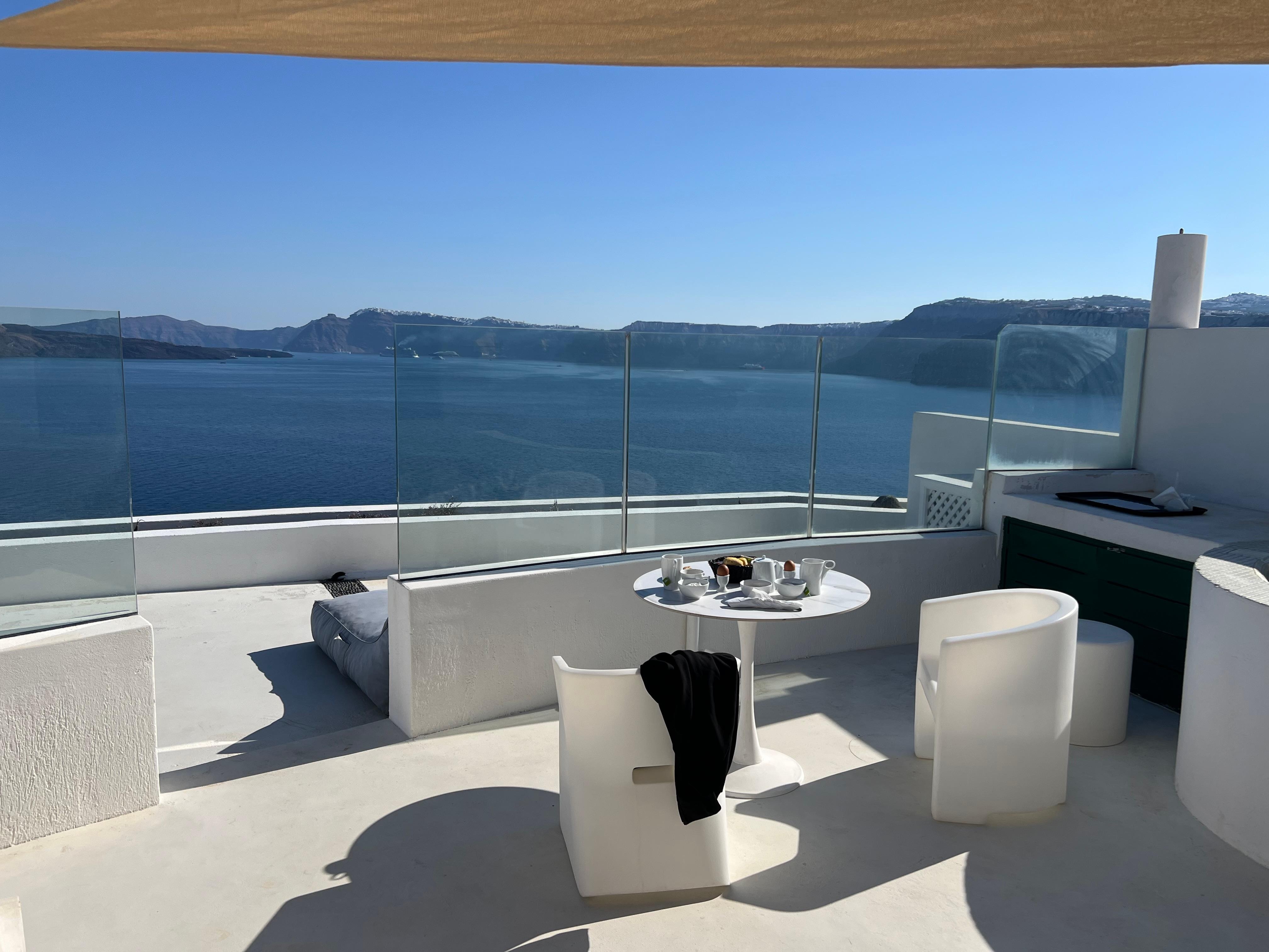 Frühstück auf der Terrasse der Emerald Suite