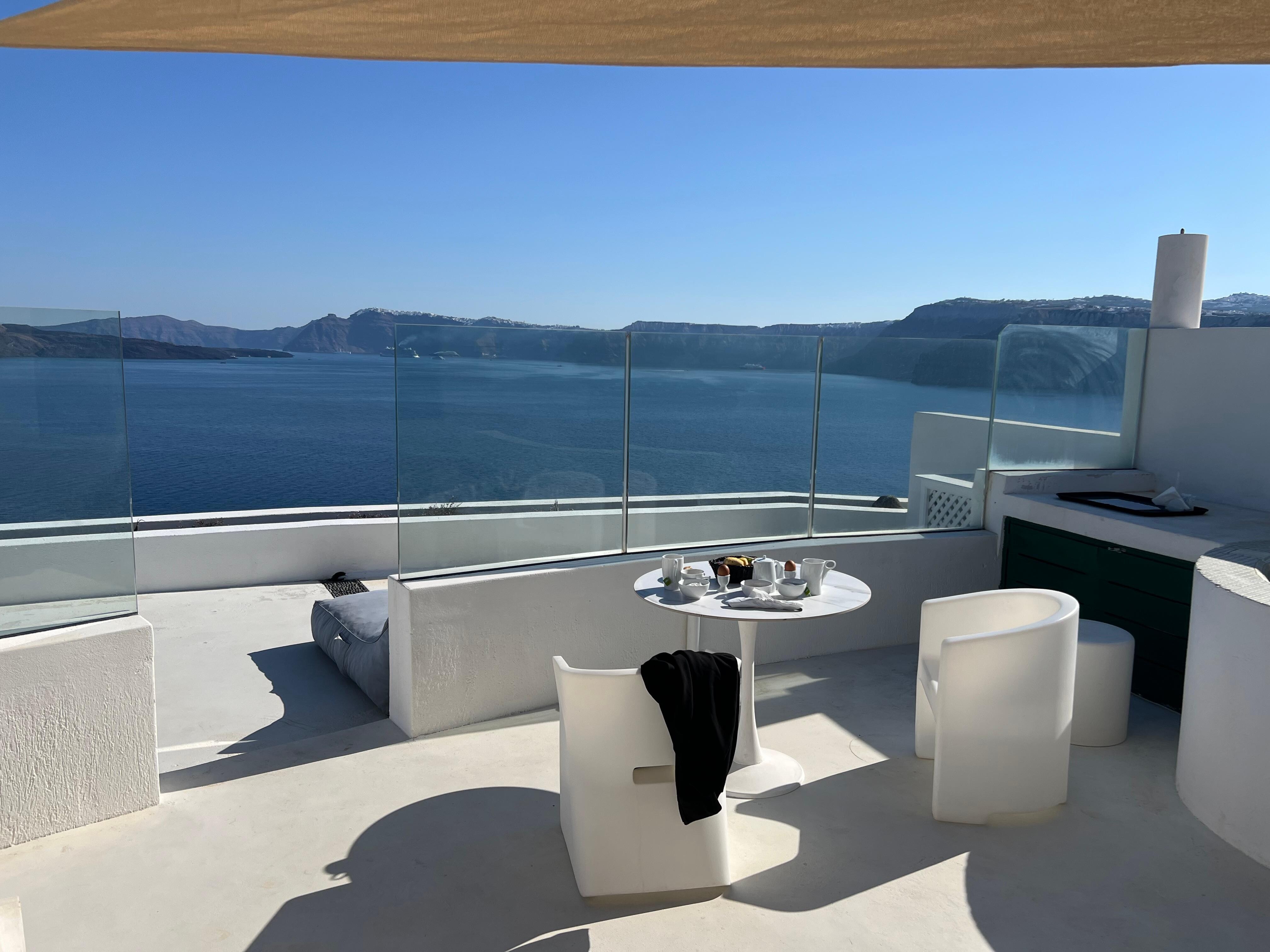 Frühstück auf der Terrasse der Emerald Suite