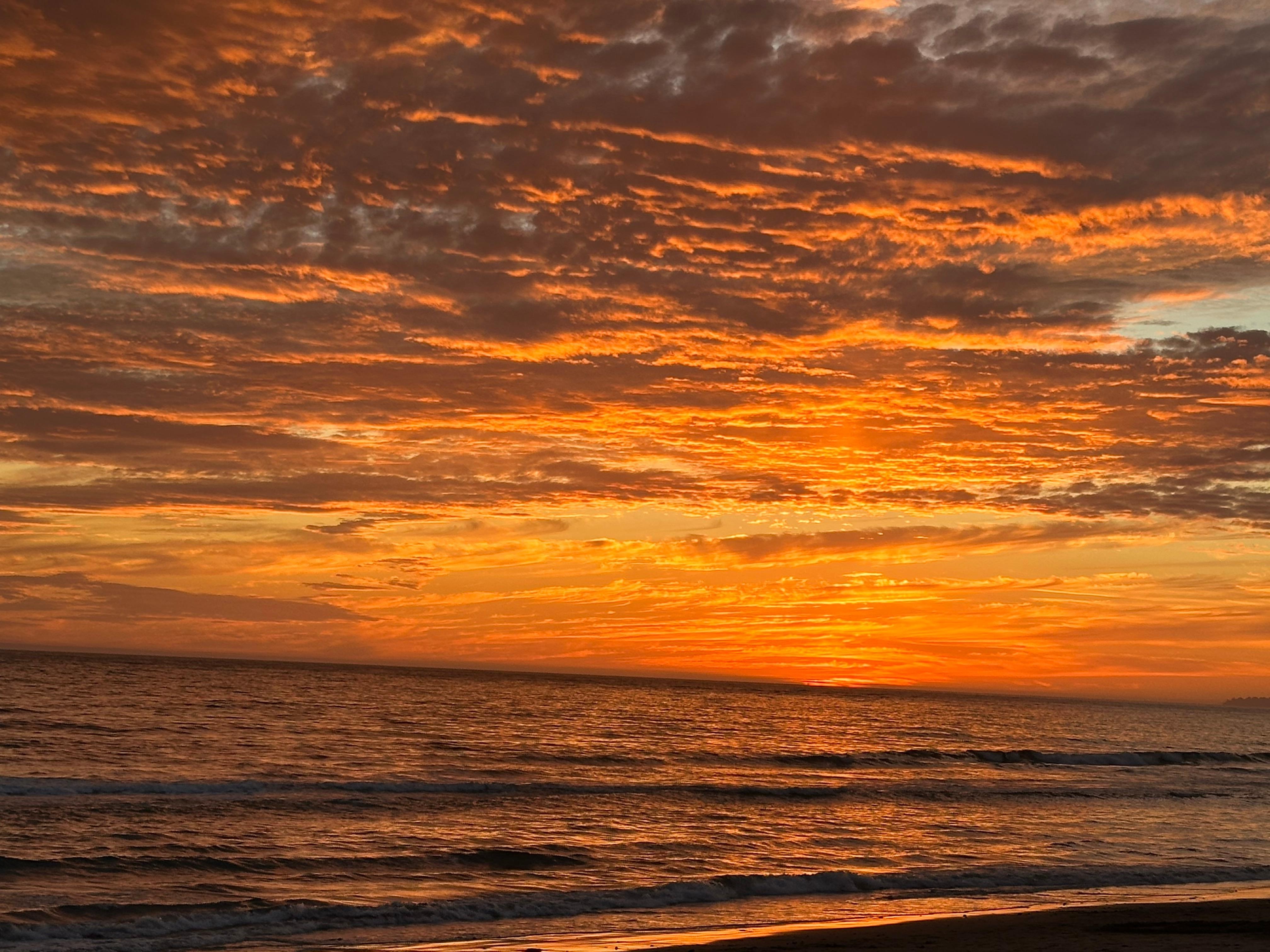 One of many gorgeous sunsets at Carp State
beach 
