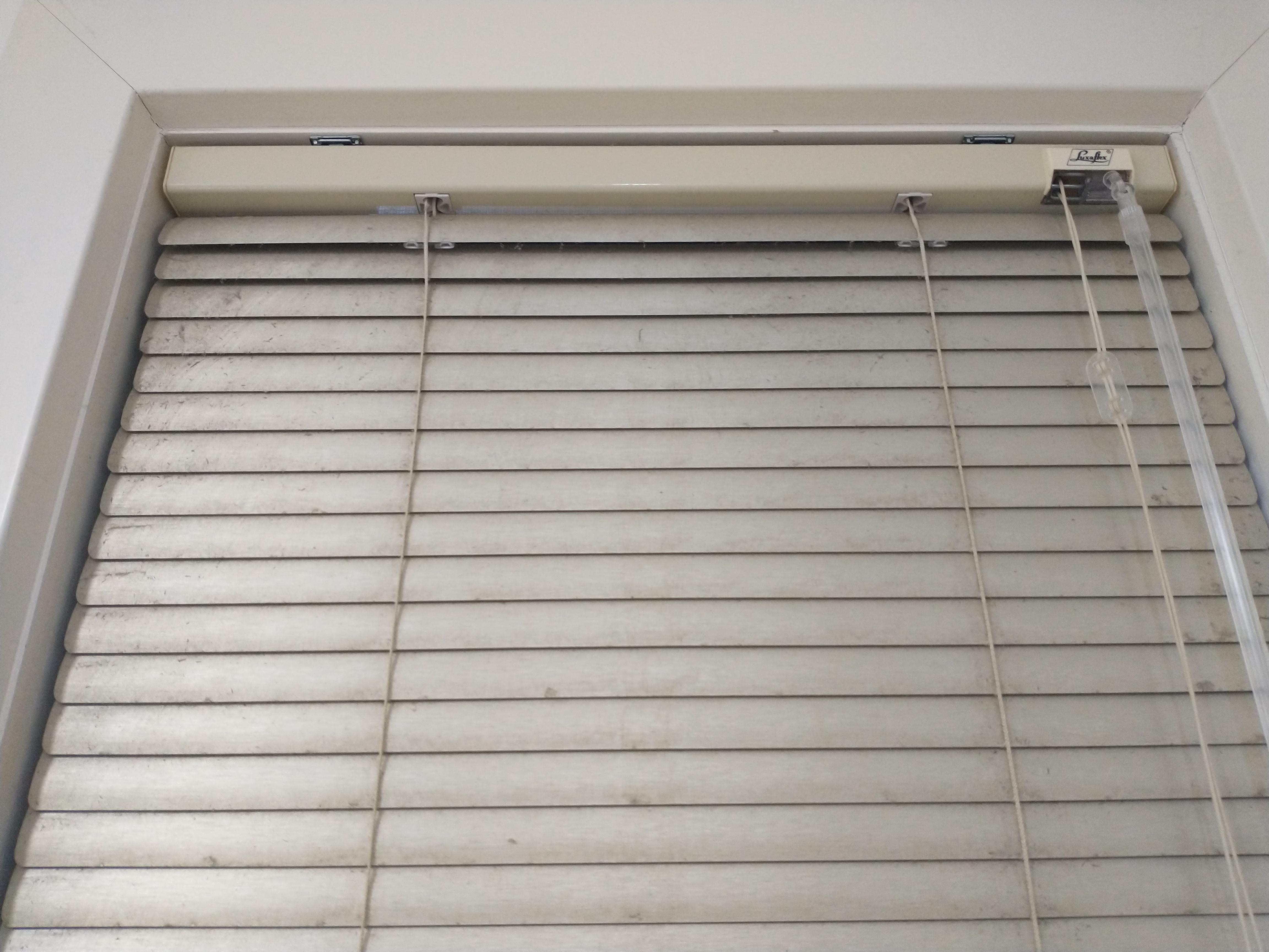 Dust on all window furnishings 
