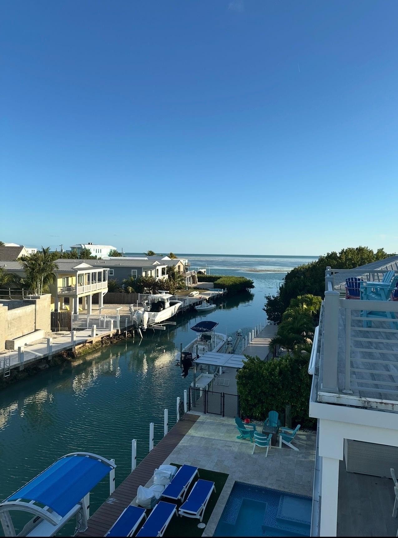 View out of the canal from the upper deck!