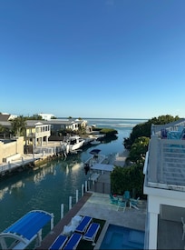 View out of the canal from the upper deck!