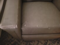 Recliner is worn.