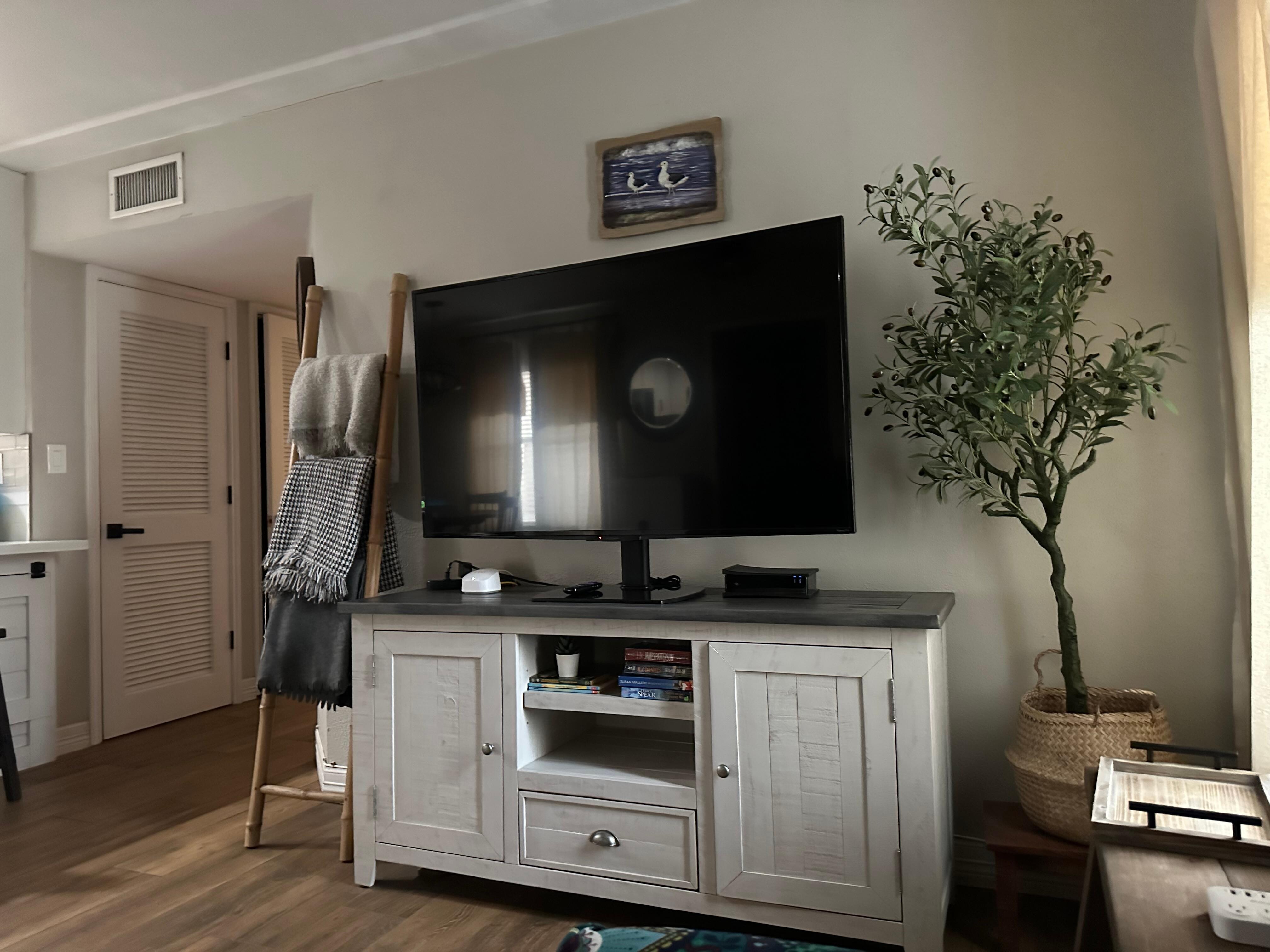 TV in living room.