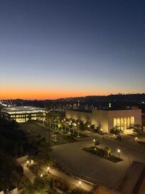 Balcony view at sunset