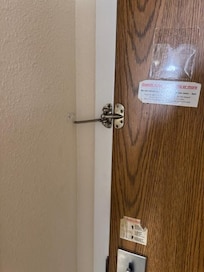 Our door lock was broke
