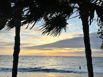 Sunset on the beach.