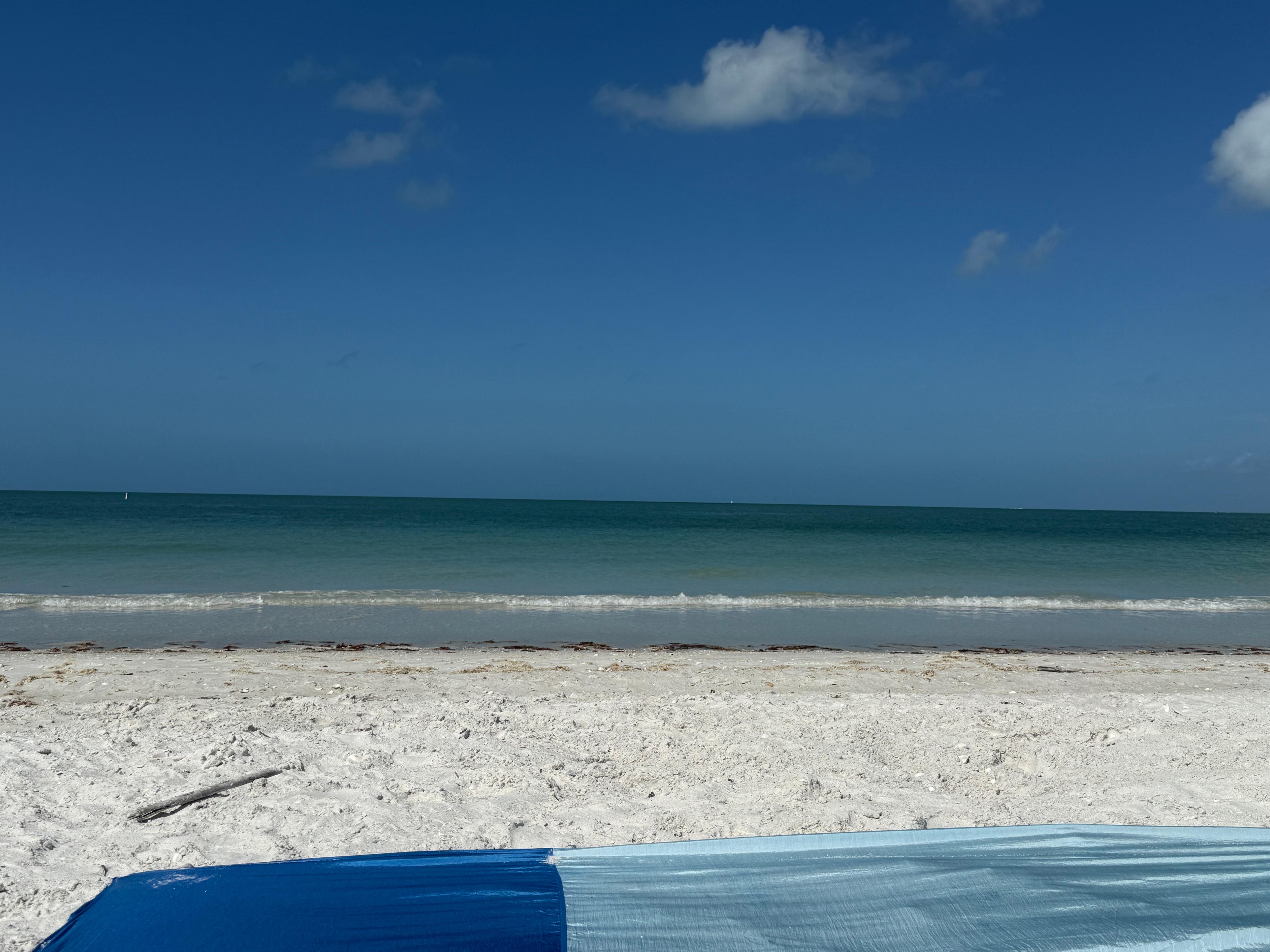 The beach in front of condo