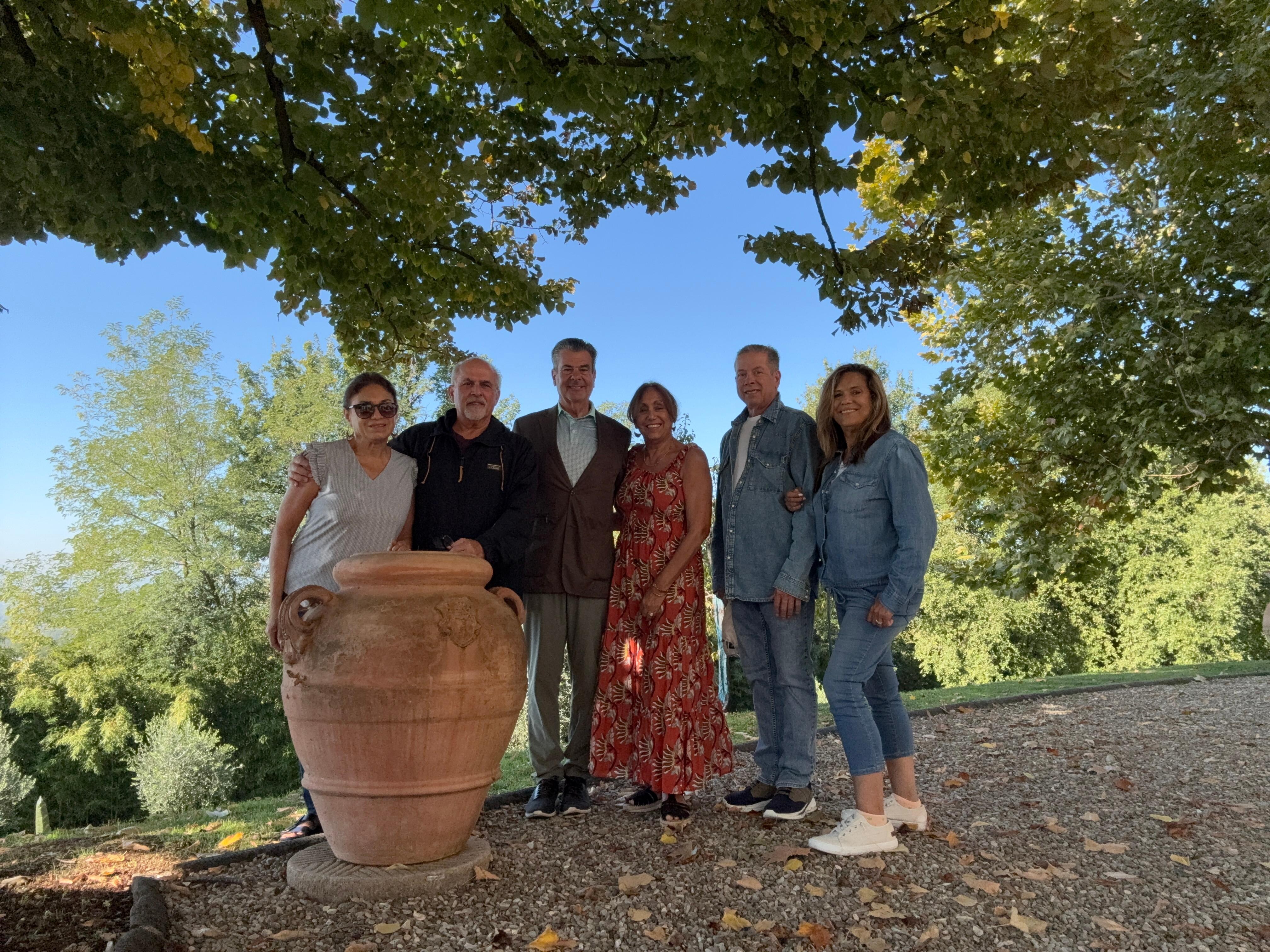 Family enjoying the well manicured property