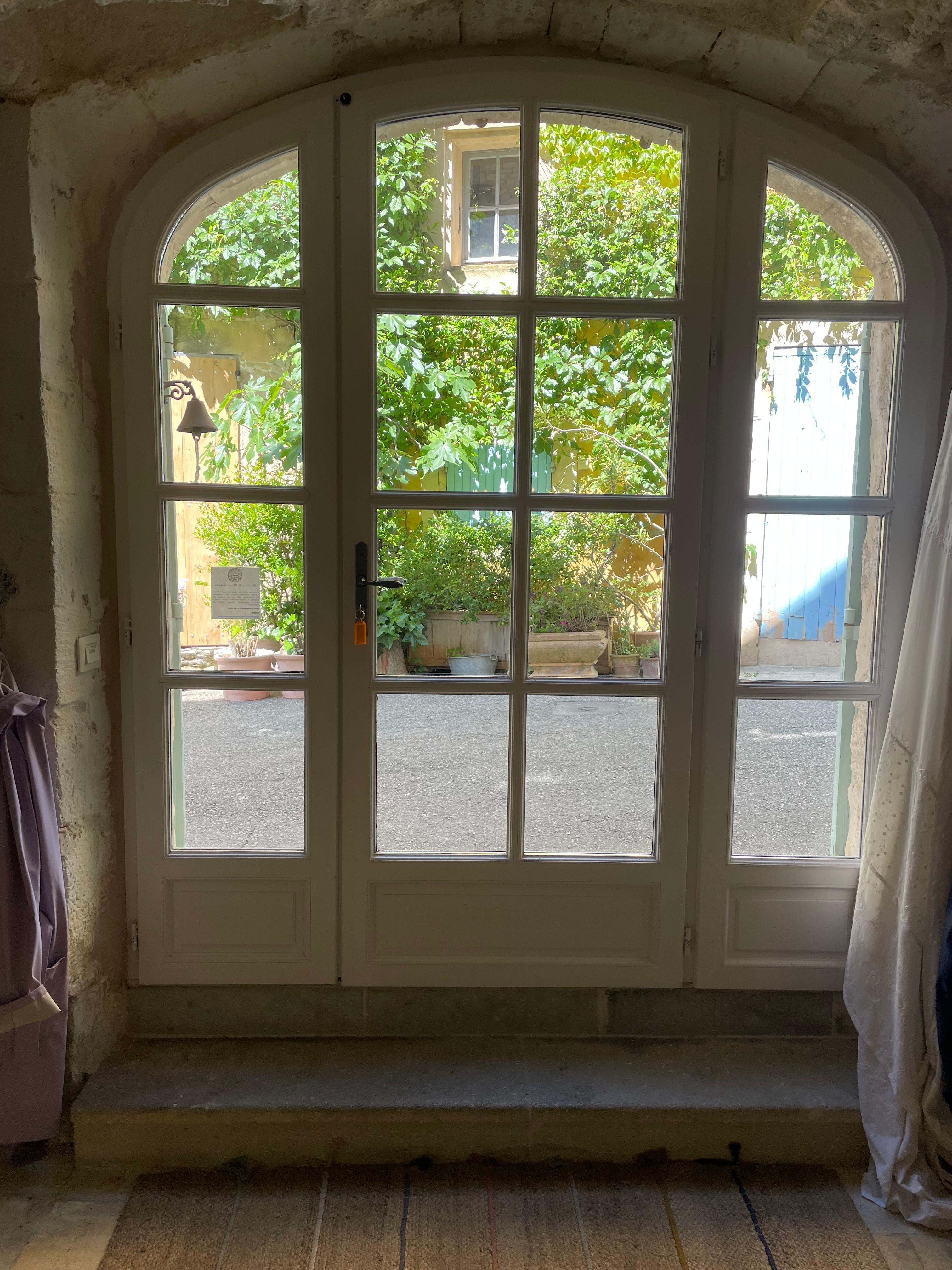 Looking out from the kitchen to the street.
