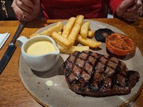 10oz ribeye..perfectly cooked