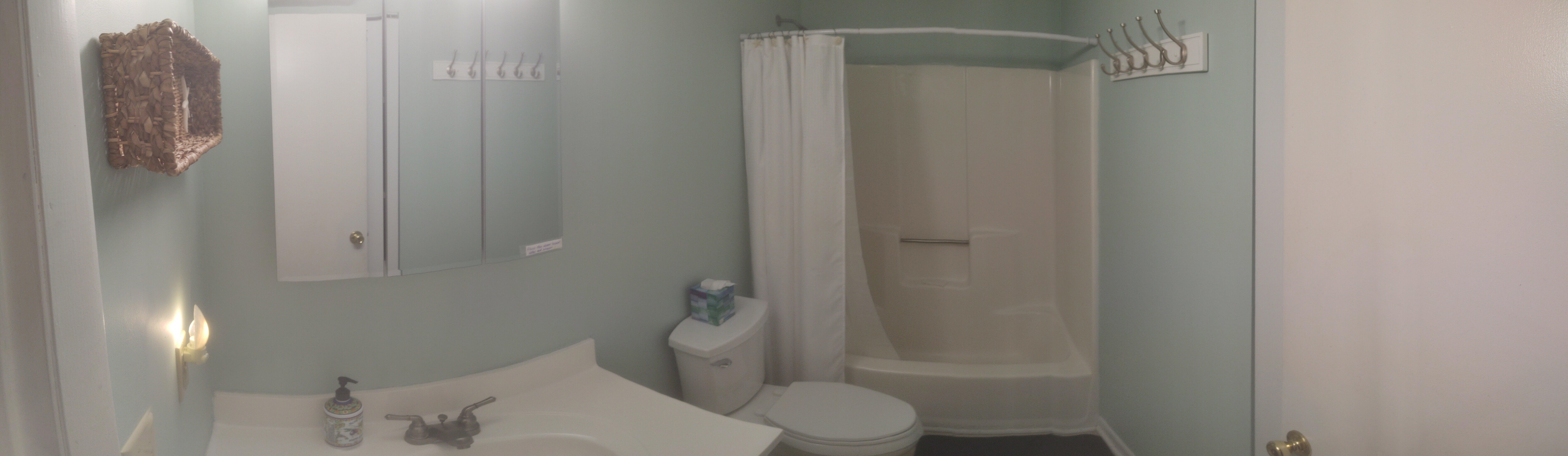 Bathroom w/washer & dryer behind door!!