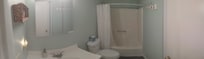 Bathroom w/washer & dryer behind door!!
